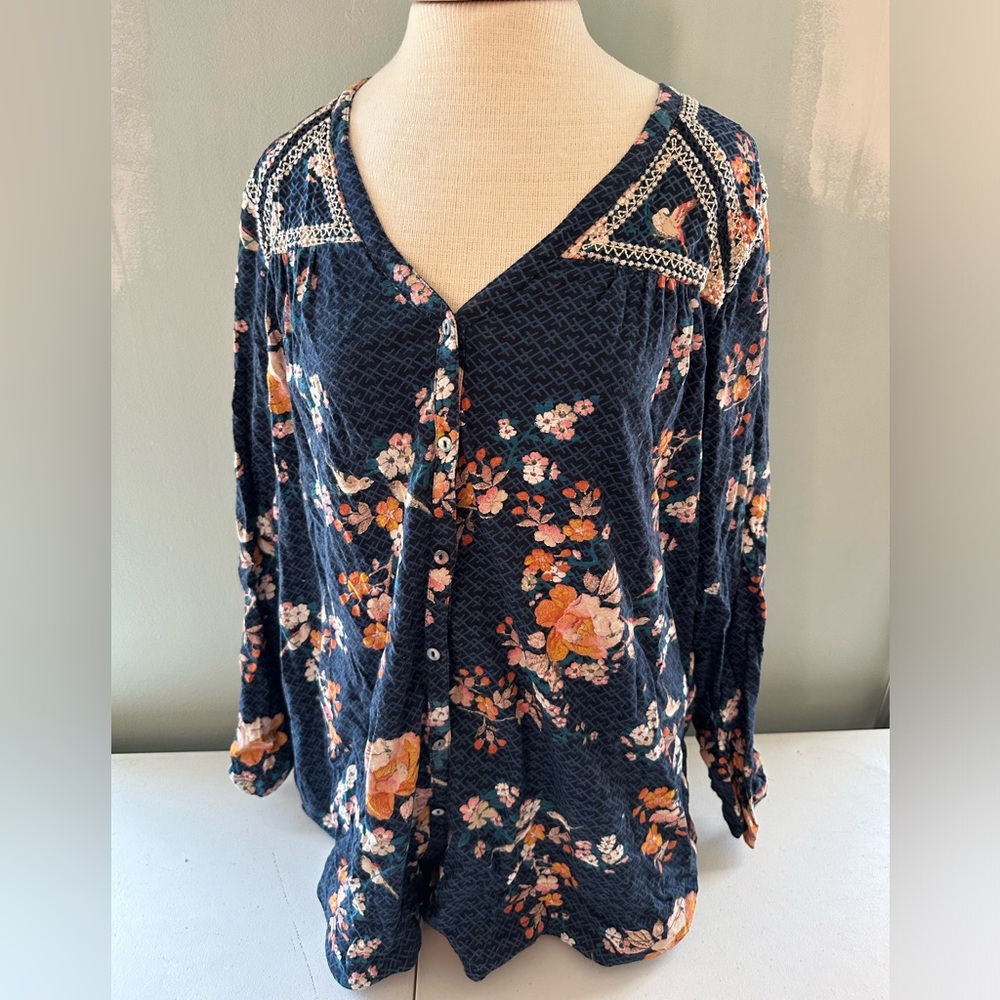 Monsoon Button Up Blouse